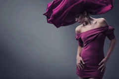 Young beauty wearing roses hat